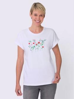 T-shirt coupe décontractée aux épaules , blanc-corail, taille 48 - MODA VILONA - Mode Femme et Homme
