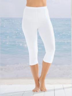 Legging court qualité extensible - blanc - 46 - Moda Vilona
