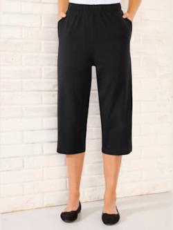 Corsaire de loisirs ceinture élastique confortable , noir, taille 48 - MODA VILONA - Mode Femme et Homme