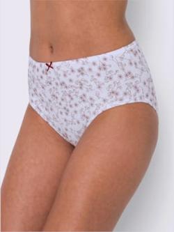Slip gainant nœud en satin - blanc imprimé - 58/60 - Moda Vilona