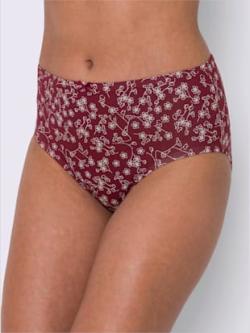 Slip gainant nœud en satin - rouge foncé imprimé - 46/48 - Moda Vilona