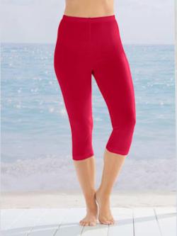 Legging court qualité extensible - rouge - 46 - Moda Vilona