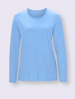 Pyjama-t-shirt jersey fin , bleu ciel, taille 54/56 - MODA VILONA - Mode Femme et Homme