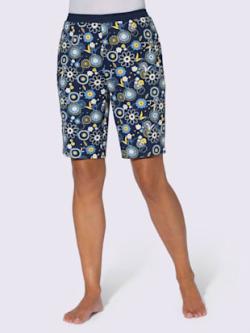 Pyjama-pantalon jersey fin , bleu foncé imprimé, taille 42/44 - MODA VILONA - Mode Femme et Homme