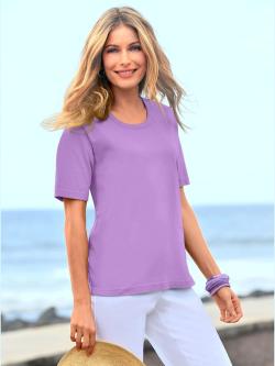 T-shirt féminin uni et confortable , parme, taille 54 - MODA VILONA - Mode Femme et Homme