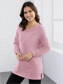 T-shirt long longueur tendance , mauve, taille 44 - MODA VILONA - Mode Femme et Homme