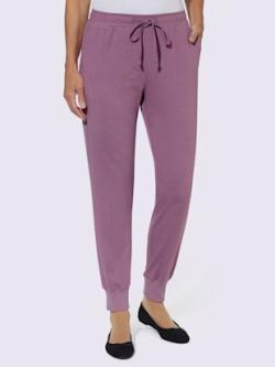 Pantalon de loisirs coulisse et lien à nouer , violet, taille 46 - MODA VILONA - Mode Femme et Homme