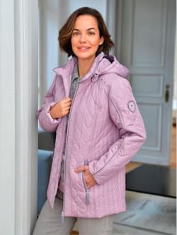 Doudoune coutures princesse structurantes , mauve, taille 48 - MODA VILONA - Mode Femme et Homme