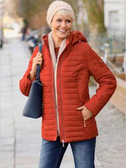 Doudoune capuche amovible , rouille, taille 56 - MODA VILONA - Mode Femme et Homme
