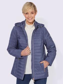 Doudoune capuche amovible , bleu fumée, taille 38 - MODA VILONA - Mode Femme et Homme