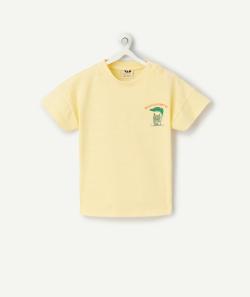 T-shirt bébé garçon en coton bio jaune motif grenouille - 18 M