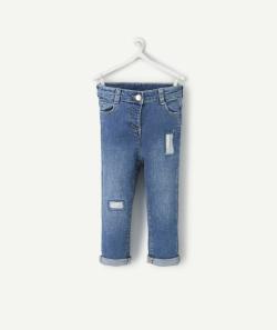 Pantalon slim bébé fille en denim low impact avec effet usé - 6 M