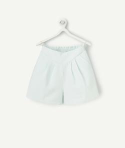 Short fille bleu clair avec imprimé losange pailleté couleur argentée - 5 A