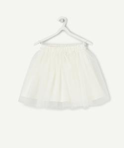 Jupe en tulle fille blanche avec détails pailletés - 12 A