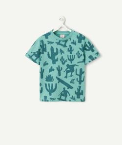 T-shirt manches court garçon en coton bio imprimé cactus - 6 A