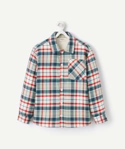 Chemise manches longues garçon en fibres recyclées avec intérieur doux - 6 A