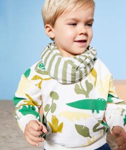 Sweat manches longues bébé garçon en fibres recyclées imprimé animalier - 18 M