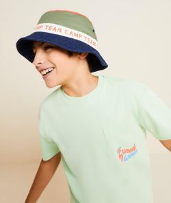 T-shirt manches courtes garçon vert en coton bio thème tokyo - 6 A