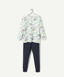 Pyjama manches longues garçon en coton bio thème sport - 5 A