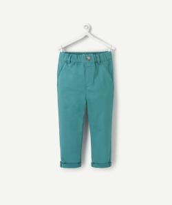 Pantalon relax bébé garçon vert avec revers - 24 M