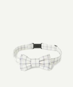 Noeud papillon bébé garçon blanc à carreaux - TU