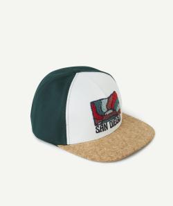 Casquette garçon en coton avec visière effet liège et patch bouclettes - 2-3 A