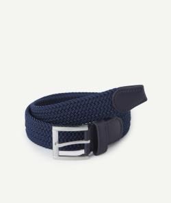 Ceinture garçon bleue avec boucle en métal - 70-75