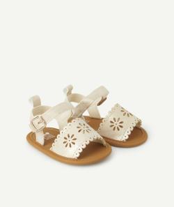 Chaussons style sandales bébé fille couleur dorée ajourés - 6-12 M