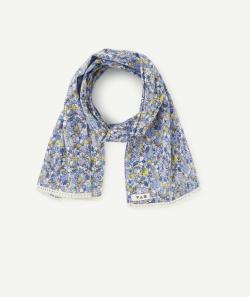 Foulard 3 en 1 bébé fille imprimé fleuri et détails en crochet - TU