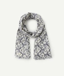 Foulard bébé garçon imprimé feuilles bleues - TU