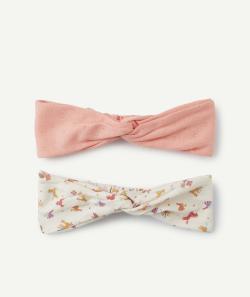 Lot de 2 bandeaux bébé fille avec noeud thème festif - TU