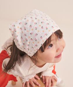 Fichu bébé fille en coton imprimé fleuri - 24-36M