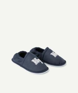 Chaussons garçon bleu marine avec message new york brodé - 32-33