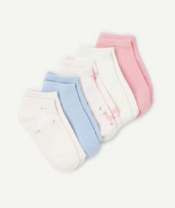 Lot de 5 paires de socquettes fille thème animaux - 24-26