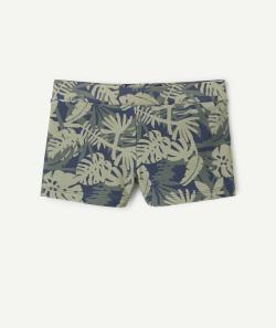 Boxer de bain garçon en fibres recyclées thème feuilles - 14 A