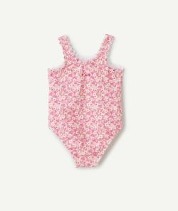 Maillot de bain 1 pièce bébé fille en fibres recyclées avec imprimé fleuri - 6 M