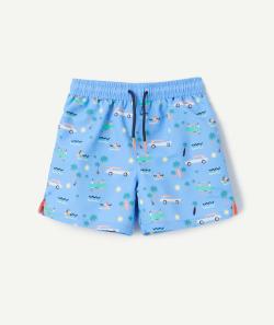 Short de bain bébé garçon en fibres recyclées bleu imprimé été - 12 A