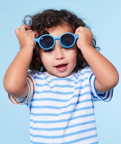Lunettes de soleil rondes bébé garçon bleues - TU