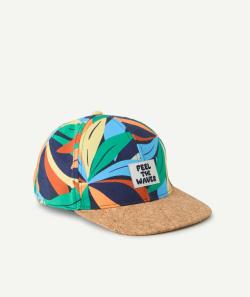 Casquette garçon bi-matière multicolore avec visière effet liège - 8-10 A