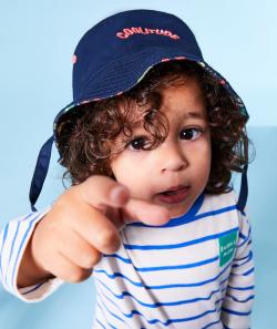 Bob bébé garçon en coton bleu marine et imprimé savane - 9-12 M