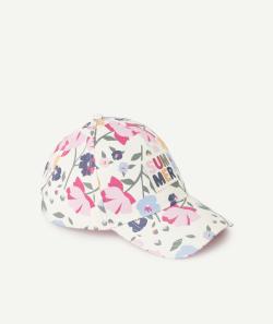 Casquette bébé fille imprimé fleuri et patch brodé thème summer - 24-36M