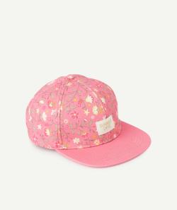 Casquette fille rose imprimé fleuri et patch brodé summer love - 8-10 A