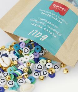 Mélange de perles heishi et de breloques - bali - TU