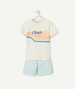 Pyjama manches courtes garçon en coton bio thème sunny days - 10 A