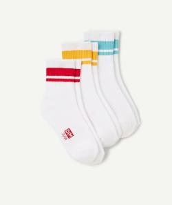 Lot de 3 paires de socquettes rouge bleu et jaune - 31-34