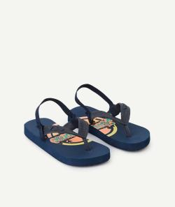 Tong garçon motif bleu et orange thème californie - 36-37