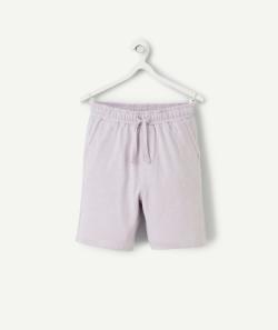 Bermuda garçon en coton bio violet - 12 A