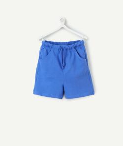 Bermuda bébé garçon en coton biologique bleu électrique - 6 M