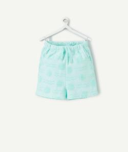 Bermuda bébé garçon vert avec motifs en matière éponge - 18 M