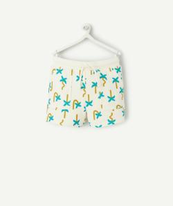 Short bébé garçon en fibres recyclées imprimé avec palmiers - 36 M